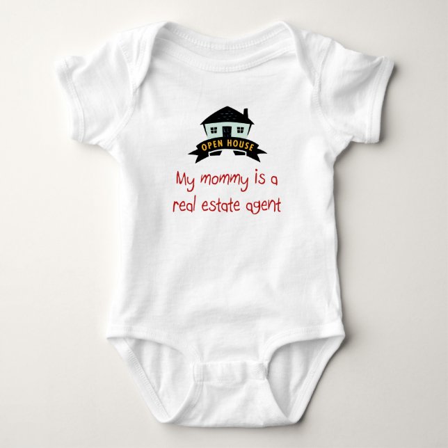 Body Para Bebé La mamá es una camiseta del bebé del agente (Anverso)