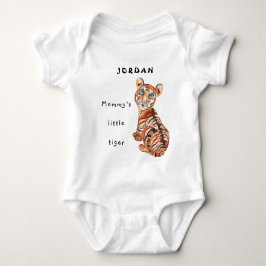 Body Para Bebé La mamaíta color agua de los ojos azules tigre ado