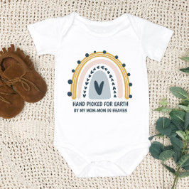 Body Para Bebé La Mano Recogida Para La Tierra Por Mi Mamá-Mamá E