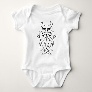 Body Para Bebé La máscara de Odin tribal (negro resumido)