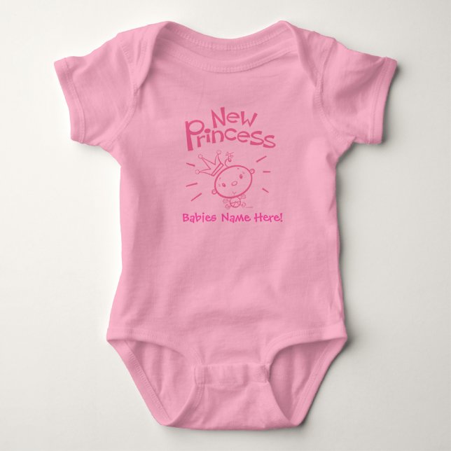Body Para Bebé ¡La Nueva Princesa Camiseta Personalizar! (Anverso)