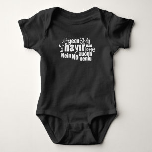 Body Para Bebé La palabra "No" en diferentes idiomas Bodysuit par