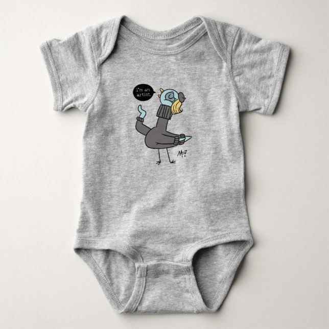 Body Para Bebé La paloma que soy un traje de cuerpo de bebé artis (Anverso)