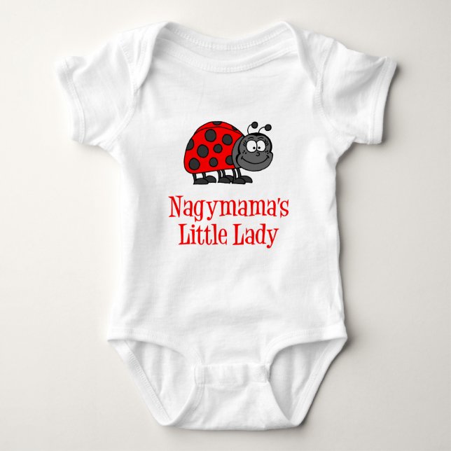 Body Para Bebé La pequeña dama de Nagymama (Anverso)
