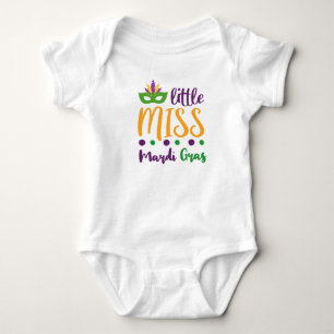 Body Para Bebé La pequeña Miss Mardi Gras // Divertida Cuidad