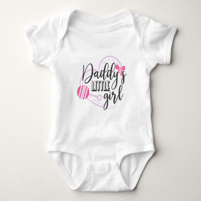 Body Para Bebé La pequeña niña de papá (Anverso)