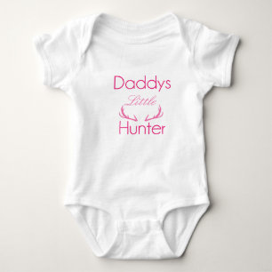 Body Para Bebé La pequeña niña pequeña y cazadora de papi