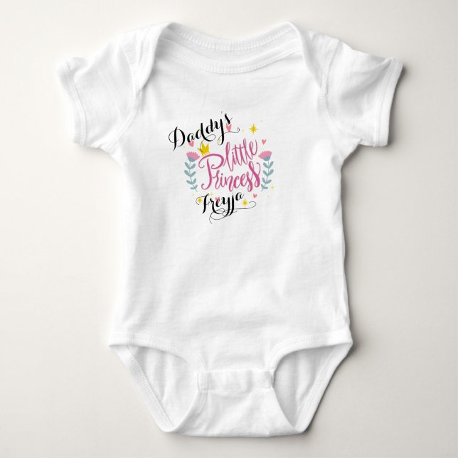 Body Para Bebé La pequeña princesa de papá (Anverso)