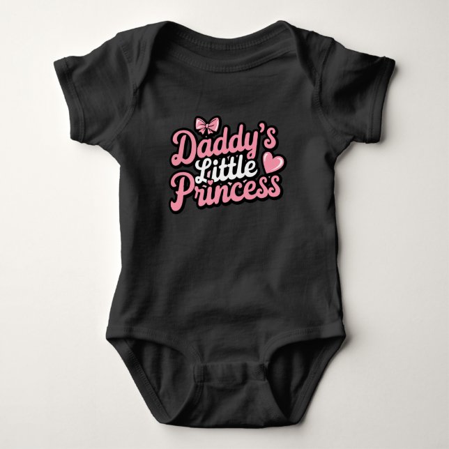 Body Para Bebé La pequeña princesa de papá (Anverso)