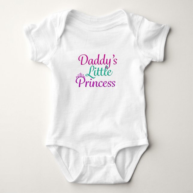 Body Para Bebé La pequeña princesa de papá (Anverso)