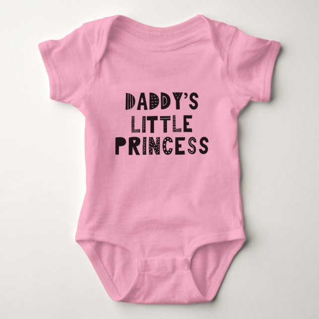 Body Para Bebé La pequeña princesa de papá Personalizado cute Chi (Anverso)