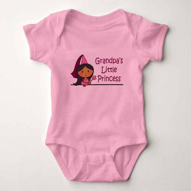 Body Para Bebé La pequeña princesa del abuelo (Anverso)