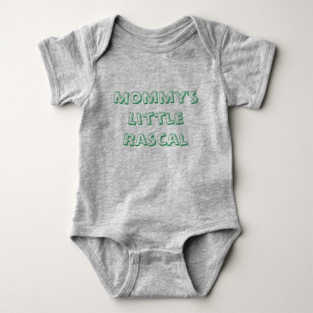 Body Para Bebé "La pequeña Rascal de mamá" niño de la cabeza (Anverso)