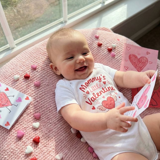 Body Para Bebé La pequeña valentín de mamá Adorable (Subido por el creador)