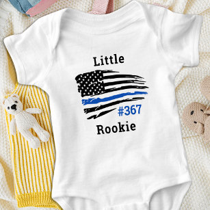 Body Para Bebé La policía de la Pequeña Rookie Personalizada y De