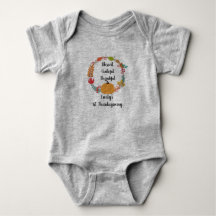 La primera acción de gracias Onsie del bebé
