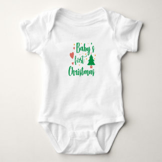 Body Para Bebé La primera camiseta navideña del bebé