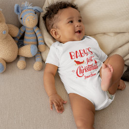 Body Para Bebé La primera mancha de Papá Noel de Personalizado li