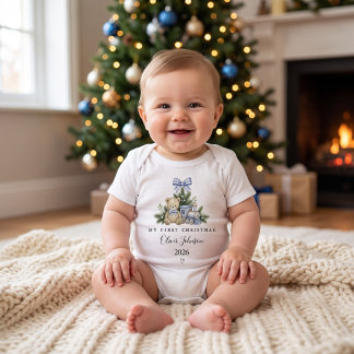 Body Para Bebé ''La primera Navidad del bebé'' personalizado para