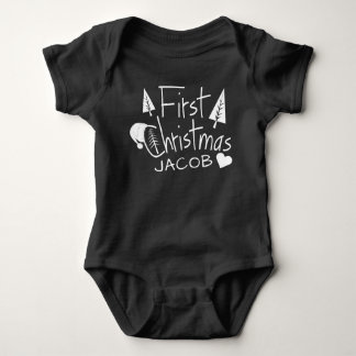 Body Para Bebé La primera Navidad personalizada del bebé