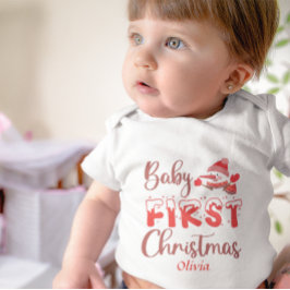 Body Para Bebé La primera nievada navideña de un bebé Personaliza