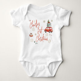 Body Para Bebé La primera nieve de Navidad en bebé festivo