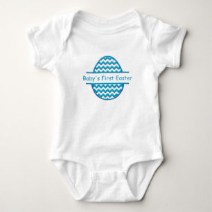 Body Para Bebé La primera Pascua del bebé Chevron Huevo Personali