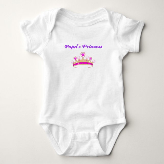 Body Para Bebé La princesa de papá personalizada (Anverso)