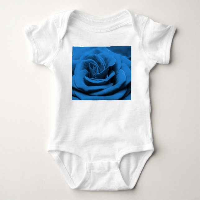 Body Para Bebé La rosa roja azul, macrobelleza. (Anverso)