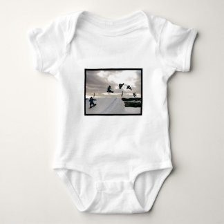 Body Para Bebé La snowboard engaña la camiseta del bebé