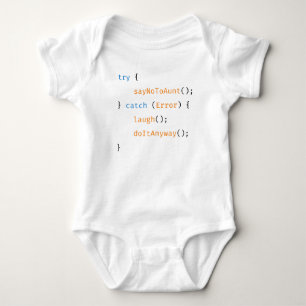 Body Para Bebé La tía Funny Developer Baby Code dice