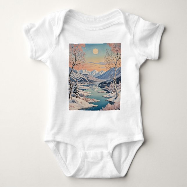 Body Para Bebé La tranquilidad del invierno (Anverso)