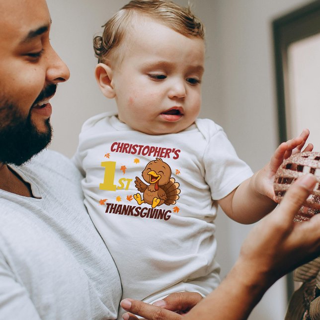 Body Para Bebé La Turquía del primer día de Acción de Gracias (Subido por el creador)