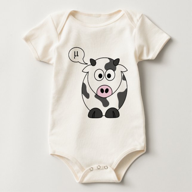 Body Para Bebé La vaca dice el μ (Anverso)