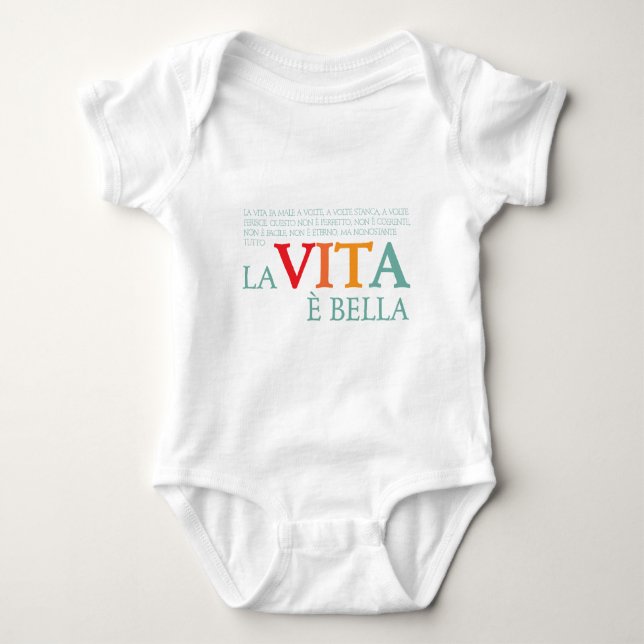 Body Para Bebé La vida es bella (Anverso)