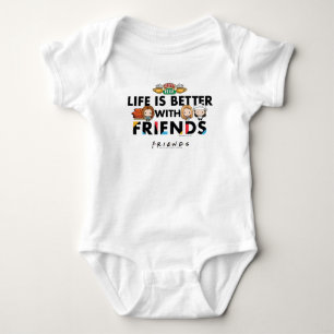 Body Para Bebé La vida es mejor con FRIENDS™ arte Chibi
