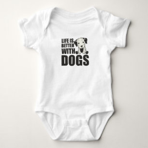 Body Para Bebé La Vida Es Mejor Con Perros Perros Cute Perro Dalm