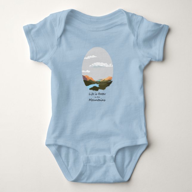 Body Para Bebé La vida es mejor en la montaña (Anverso)