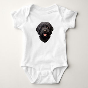 Body Para Bebé Labradoodle Perro Negro