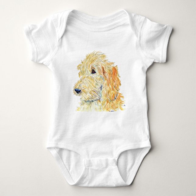 Body Para Bebé Labradoodle poner crema #2 Onsie/enredadera (Anverso)