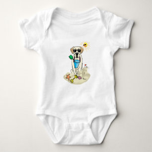 Body Para Bebé Labrador amarillo veraniego