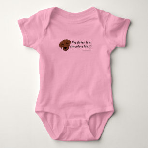Body Para Bebé labrador chocolate