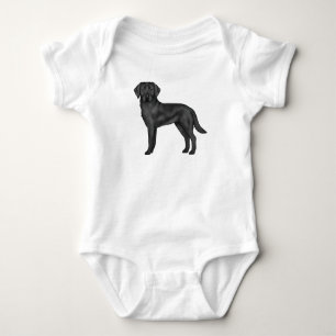 Body Para Bebé Labrador Retriever Negro Arte de Perro de Dibujos