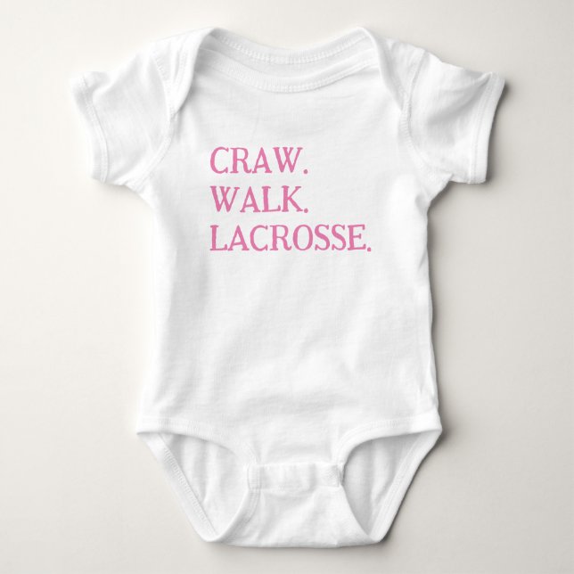 BODY PARA BEBÉ LACROSSE BEBÉ CHICA ONSIE PINK BLANCO TSHIRT (Anverso)