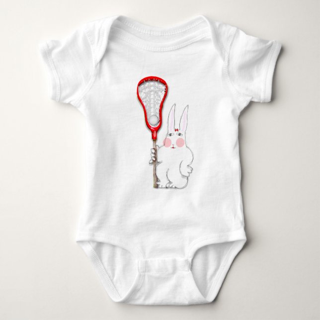 Body Para Bebé Lacrosse Bunny (Anverso)