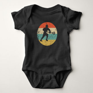 Body Para Bebé Lacrosse Player Silhouette Retro Sports