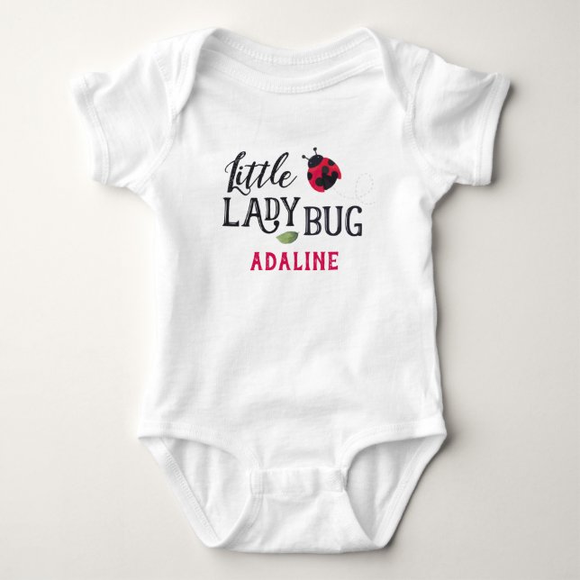 Body Para Bebé Lady Bug traje de cuerpo personalizado (Anverso)