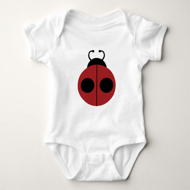 Body Para Bebé Ladybug 60s retro fresco amarillo (Anverso)