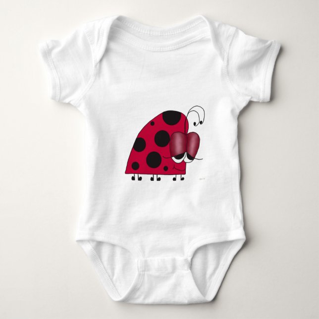 Body Para Bebé Ladybug gracioso y eufórico (Anverso)