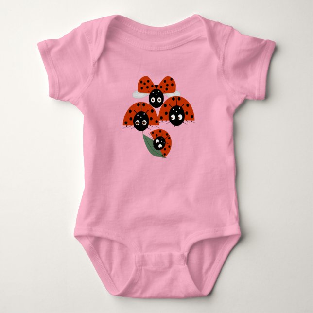 Body Para Bebé Ladybugs Baby Bodysuit (Anverso)
